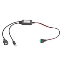 12V/24V to 5V Converter Module Power Adapter Cable 2Pin Solderless Terminal to USB/Type C Step Down Charging Cable 1