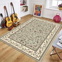 Classic Botanical Vine Area Rug, Timeless Floral Border Floor Mat for Living Room Bedroom, Non-Slip Washable Soft Home Carpet 40X60CM