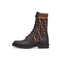 FENDI Moteriškas FF Rockoko Biker Batai 'Juodas Tabakas' 8T6780A8C7F0PMM 36.5 black