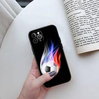 IR8 Football Soccer Phone Shell for Samsung S20 S21 S22 S23 S24 FE Ultra Plus Lite S21S A55 A07 A17 F06 F16 M06 M16 M56 A36 Samsung S21 Plus šilta purpurinė