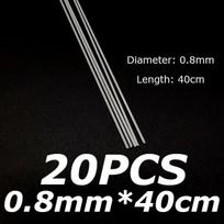 0,8-2,8 mm apvalus stiklo pluošto strypelis „pasidaryk pats“ žvejybos plūderio uodegos medžiaga pluošto strypas kalmarų jig kabliukui žvejybos reikmenų priedai 2.4mm gray