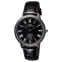Waterbury Laikrodis Kvarcinis 50m Atsparus Vandeniui Mineralinis Stiklas Juodas Ciferblatas TW2Y23200 [TIMEX] Vyriškas [Autentiškas] juoda