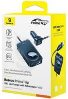 Automobilinis įkroviklis Baseus PrimeTrip, 2 x USB Type C /3 x USB Type-A, juoda sp., 60 W