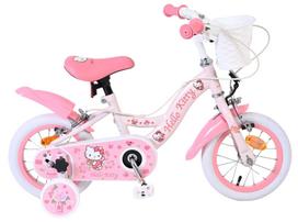 Vaikiškas dviratukas su papildomais ratukais Volare Hello Kitty 20535-FW12, balta sp./rožinė sp., 12"