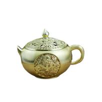 Portable Alloy Incense Burner, Aesthetic Indoor Aroma Diffuser, Small Home Incense Holder for Sandalwood Stick Incense auksinė