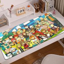 XXL HD New MousePad Rubber Desk Mat Anime Inazuma Eleven Anti-slip Gamer Carpet Office Laptop Accessories Table Protect Mice Pad 30cmx60cm(11.8x23.6inch) gray