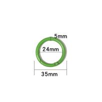 Spalvoto cinko lydinio emalio O-žiedo raktų pakabukas, krepšio aksesuaras Outer Diameter 23mm (20 pieces/package) raudona