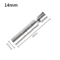 Žvakės lizdinio rakto adapteris 14mm16mm rinkinys, universalus sąnarys su magnetiniu lanksčiu lizdu, plonasienis, 3/8  pavara, automobilio remonto įrankis 14mm gray