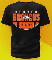Denver Broncos Ball distressed Shirt  Sizes From Youth To Adult 6XL Unisex T-Shirt M red