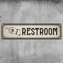 Custom Metal Pointer Sign Personalized Hand Shape Direction Plaque Wedding Parking Lot Decor mėlyna