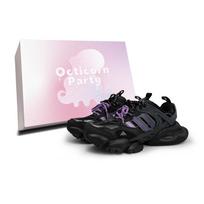 Adidas XLG RUNNER DELUXE Atsparūs trinčiai Neslystantys Žemi Bėgimo Bateliai Unisex Juodi Violetiniai JR3086(Team826-S-BOX) 37⅓ white