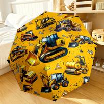 Construction excavator Umbrella 8-Frame for Travel, camping, Casual Lightweight Portable Umbrella, Essential for every family Holidays Gift