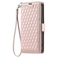 Flip Leather Case for Samsung Galaxy A16 A36 A56 A26 A06 A15 A35 A55 A14 A34 A54 A13 A33 A53 A05 A25 A24 A52 Wallet Phone Cover Galaxy A17 rožinio aukso spalvos