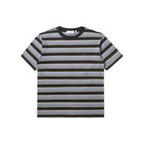 Carhartt WIP SS23 Striped Logo Embroidered Crew Neck Short Sleeve T-Shirt Men Tops CHXTES231386K-BLX S