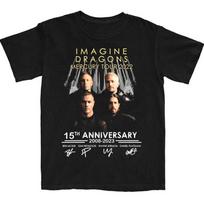 Rare Imagine Dragons Signatures Shirt Short Sleeve Black T-Shirt XXL gray