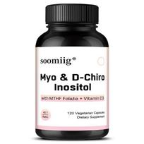 Myo & D-Chiro Inositol Capsules, 40:1 Ratio, Folate & Vitamin D3, 120 Vegetarian Capsules 120 Capsules
