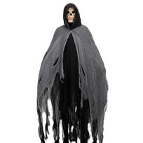 Helovino Grim Reaper kostiumas Juodas gobtuvu apsiaustas su kaukolės kauke Vintažinis viduramžių apsiaustas suaugusiųjų kosplėjaus rekvizitams juoda