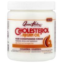 Queen Helene Plaukų kondicionierius, su cholesteroliu ir argano aliejumi, Sausiems ir pažeistiems plaukams, 425g (15oz) beige