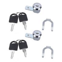Failų spintos spynos raktų rinkinys Pagerina saugumą dviem skirtingai rakinamomis spynomis Metalinė spynos komplektacija namams 1 gray