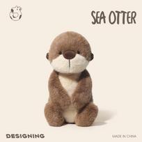 36cm Kawaii Cartoon Sea Otter Plush High Quality Brown Sea Otter Plush Toy Super Soft Home Decor For Boys Girls Christmas Gifts 36cm