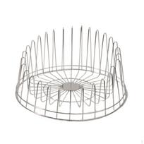Rotating Dish Drainage Rack StainlessSteel Look Circular with Base OpenWire for