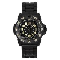 Luminox Navy SEAL 3500 Military Stainless Steel Black Dial Quartz Diver's XS.3510 200M Men's Watch juoda