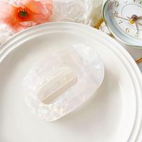 Aukštos klasės ir elegantiškas pusapvalis acto rūgšties griebtuvas, arkos formos dizainas, lankstus plaukų segtukas kuodeliui, žnyplės Iridescent White white