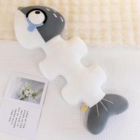 Creative Fish Bone Stuffed Toys Girls' Bedside Pillow Sleeping Pillow Children's Doll Living Room Funny Ornaments 100cm【1.1kg】 gray