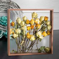 Rėmelis Nuotraukai Rustic DIY Dovana Presuotos Medžio Gėlės Atminimo Dėžutė Amatai 6inch beige