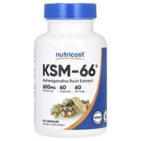 Nutricost, KSM-66, Ashwagandha šaknų ekstraktas, 600mg, 60 kapsulių