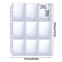 A4 Photocard Binder Sheets Transparent PP Acid Free Multiple Pockets Sleeve Kpop Photocard Binder Card Stamp Die white