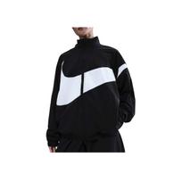 Nike Swoosh Simple Comfortable Fashionable Versatile Stand Collar Jacket Women jackets HV4108-010 M white