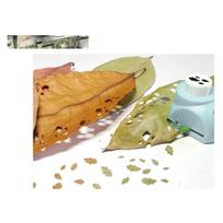 4 In 1 Leaves Pattern Paper Cutter Miniature Model Leaf Maker Sand Table Scene Modeling Tool Mini Hole Puncher for Scrapbooking (as the picture,1) orange