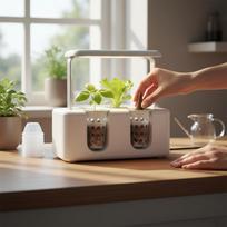 Plant Growth Basket Kit With Soil-Free Seedling Blocks For Hydroponic System Accessories Set 1 as shown white