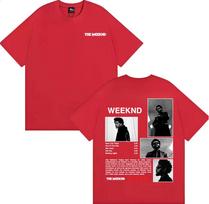 Rapper The Weeknd Starboy Album Cover T Shirt Unisexs Clothing Harajuku Punk Hip Hop Tshirts Unisex 100 Cotton Short Sleeve Tshirt S black