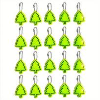 Multi-Color Reflective Pendant Keychain: Custom Logo Safety Tag with Luminous Strip yellow