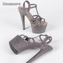High Heels for Ladies Sexy Glitter Bling Platform Shoes Women's Nightclub Party Dress Sandals Size 34-43 Sandalias De Mujer 34