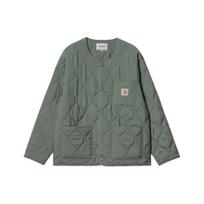 Carhartt WIP SS24 Skyton Liner Square Tag Snap Closure Round Neck Long Sleeve Jacket Men jackets Green I032990-1YF-XX XL