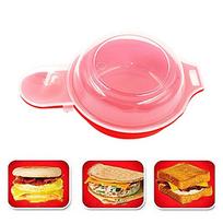 2 vnt./kompl., Easy Eggwich mikrobangų kiaušinių virimo prietaisas, raudonas ir skaidrus, virtuvės įrankiai, virtuvės reikmenys 2pcs pink