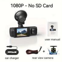 3 kanalų vaizdo registratorius WIFI AUTOMOBILINIS DVR 1080P 3 objektyvų vidinis automobilio vaizdo registratorius Trijų krypčių kamera Juodoji dėžė Įrašymo įrenginys Vaizdo registratorius Vaizdo kamera Only 3 Channel Dash Cam juoda