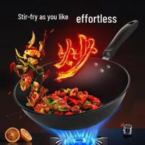 COOKER KING 32cm Wrought Iron Wok