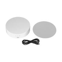 Motorized Rotating Display Stand 138mm Electric Rotating Turntable 3 Speed   USB Powered Jewelry Display Bracket white