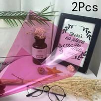 2 vnt PVC šilumos izoliacijos skaidraus plastiko lakšto apsaugos nuo saulės celofano šviesos filtro lango stiklas 2Pcs