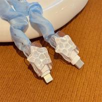 Seashell Blue-Anti-Break Charger Case for iPhone 16 with Fast Charging Head and Data Cable