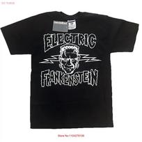 Elektrinis Frankenšteinas Elektros šokas Vintage naujas niekada nedėvėtas licencijuotas originalus marškinėlis YM vintage skalbtas ištemptas gatvės stiliaus patogus S įvairiaspalvis