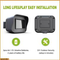 A68Z For Alexa Compatible Smart Outdoor Home Security-Weather Resistant Wifi Motion Sensor Detector With Remote APP Notification juoda