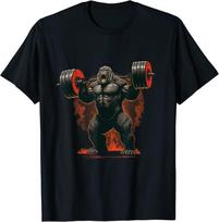 Gorilla Gym Beast Workout Weights Lifting Power Unisex T-Shirt S įvairiaspalvis