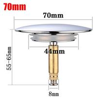 1Pcs New Pop Up Waste Stopper Bathtub Plug Only Flat Seal Adjustable Bath Stopper Brass 70mm Bathroom Tub Drain Filter balta