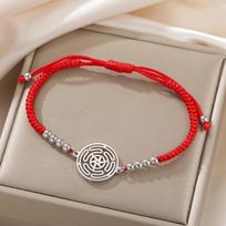 Dawapara Wheel of Hecate Bracelet Wiccan Goddess Ancient Greek Blessing Protection Prosperity Symbol Stainless Steel Jewelry gray