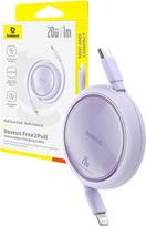 Laidas Baseus Free2Pull P10364501511-00, USB Type C/Lightning, violetinė sp., 20 W